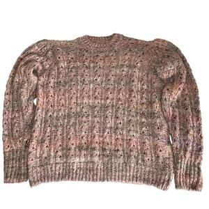 Bartolini Cable Knit Sweater Women's S | Multicolor Moody Pastel | Made in Italy